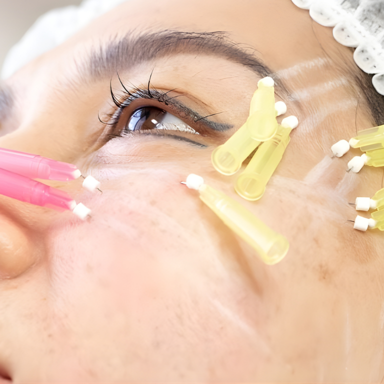 Woman enjoying glowing skin after advanced hydra facial treatment session (3)